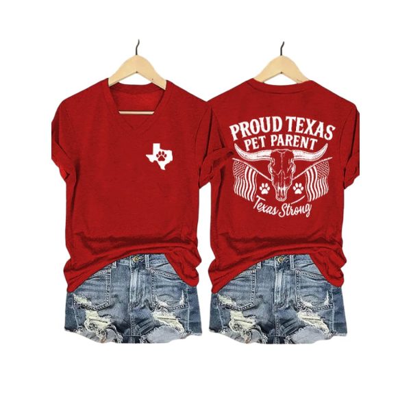 Proud Texas Pet Parent Texas Strong Two-Sided Shirt