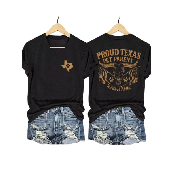 Proud Texas Pet Parent Texas Strong Two-Sided Shirt