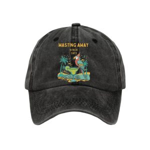 Retro Parrot Margarita Wasting Away Since 1977 Print Baseball Cap