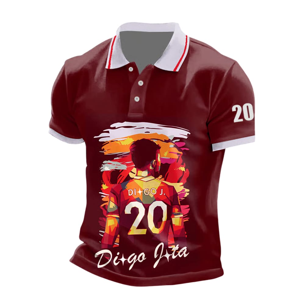 RIP Diogo Jota Forever 20 Polo Shirt RIP Diogo Jota Forever 20 Polo Shirt