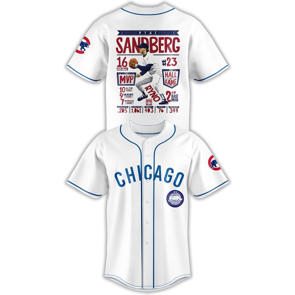 RIP Ryne Sandberg True Cubs Legend 1959 2025 Baseball Jersey RIP Ryne Sandberg True Cubs Legend 1959 2025 Baseball Jersey