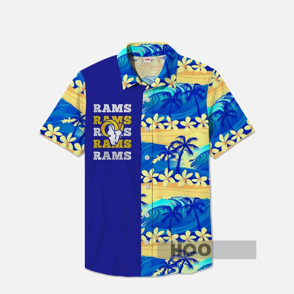 Rams Camping Coconut And Floral Hawaiian Shirt Rams Camping Coconut And Floral Hawaiian Shirt