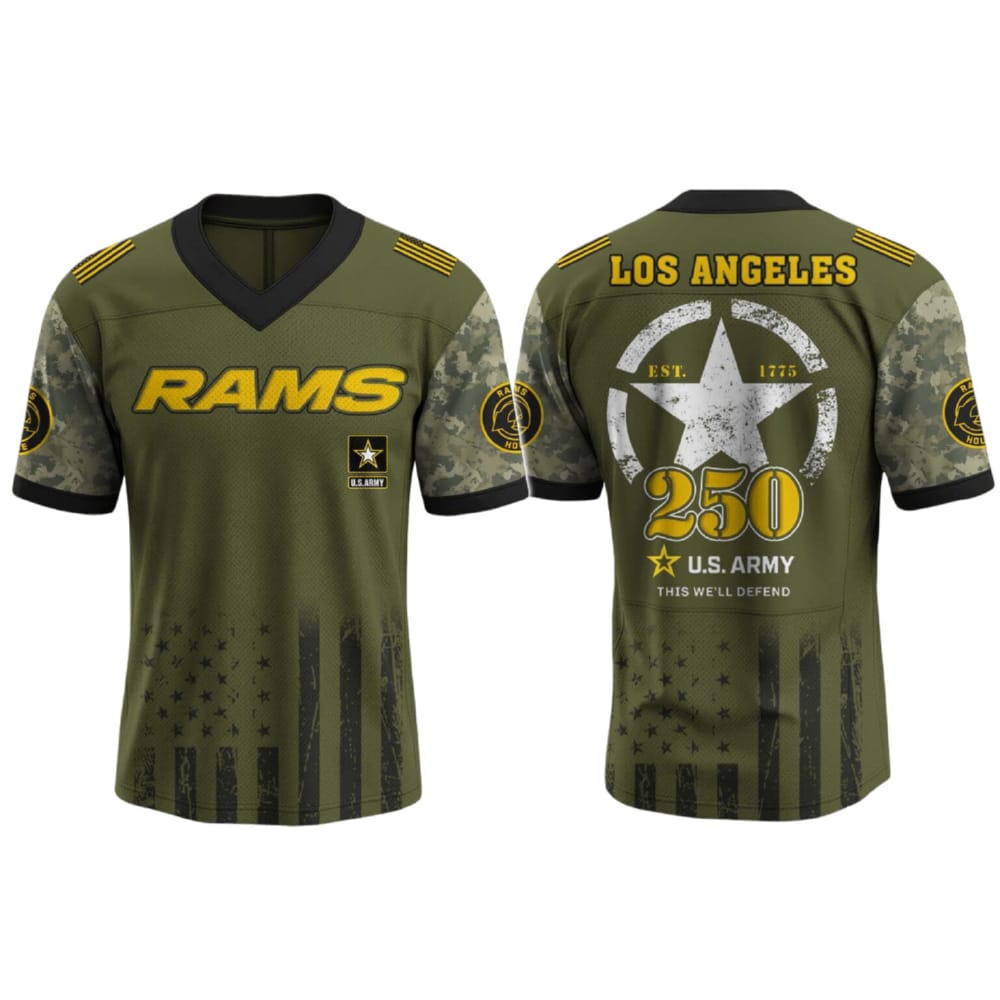 Rams US ARMY 250th Birthday Celebration Football Jersey 2025 Rams US ARMY 250th Birthday Celebration Football Jersey 2025