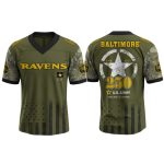 Ravens US ARMY 250th Birthday Celebration Football Jersey 2025