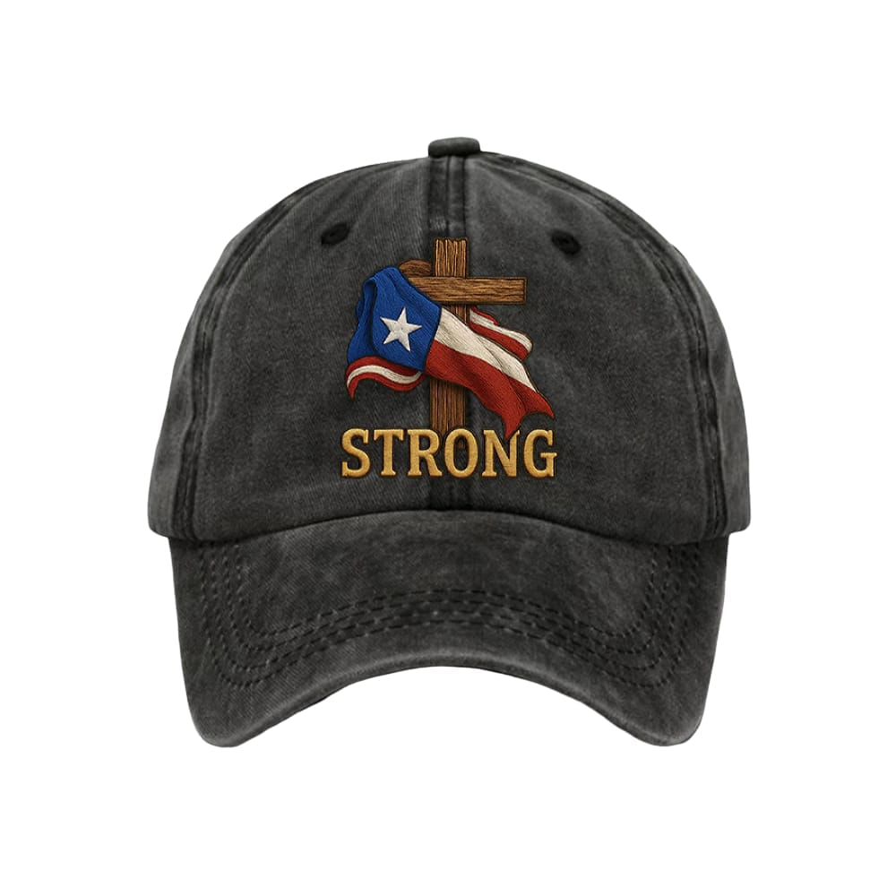 Retro Texas Strong Faith Cross Print Baseball Cap Retro Texas Strong Faith Cross Print Baseball Cap