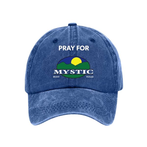 Retro Texas Strong Pray For Mystic Hunt Texas Print Baseball Cap