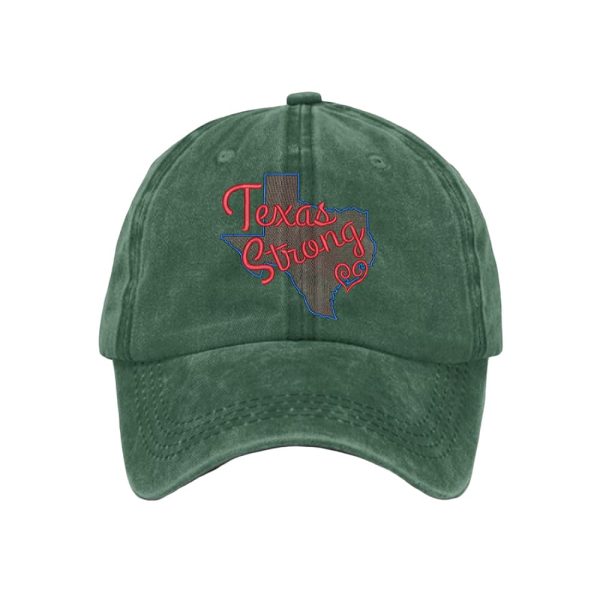 Retro Texas Strong Print Baseball Cap