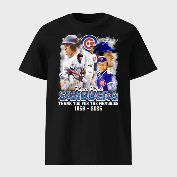 Ryne Ryno Sandberg Thank You For The Memories 1959-2025 Shirt