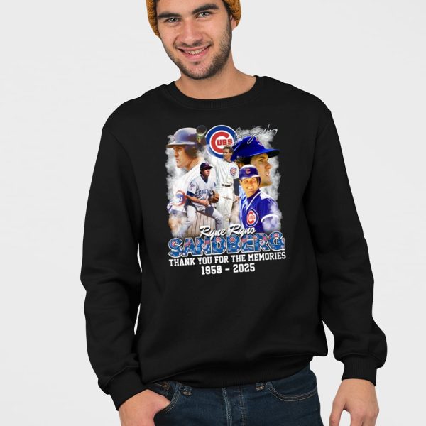 Ryne Ryno Sandberg Thank You For The Memories 1959-2025 Shirt