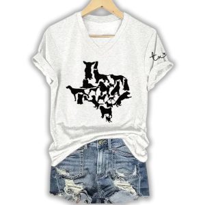 Texas Pet Relief Print T Shirt4