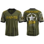 Saints US ARMY 250th Birthday Celebration Football Jersey 2025