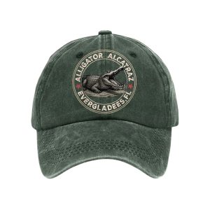 Unisex Retro Alligator Alcatraz Funny Florida Everglades Dark Humor Hat1