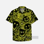 Smiley Faces Yellow Neon Hawaiian Shirt