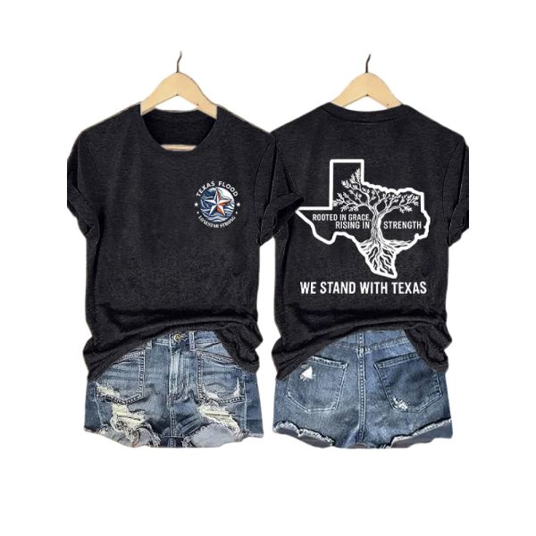 Texas Flood Lone Star Strong Rooted In Grace Rising In Strength We Stand With Texas Shirt