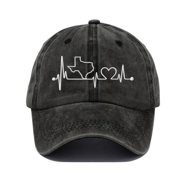 Texas Love Heartbeat Baseball Cap