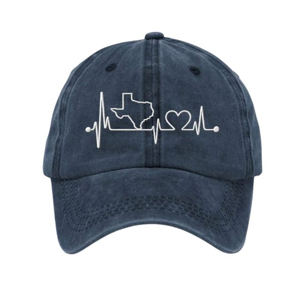 Texas Love Heartbeat Baseball Cap