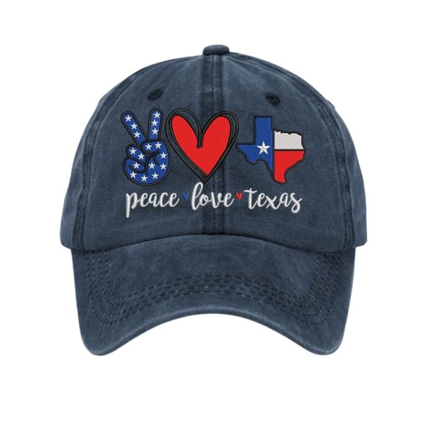 Texas Strong Flood Peace Love Texas Baseball Cap