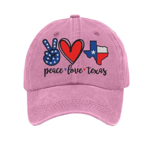 Texas Strong Flood Peace Love Texas Baseball Cap