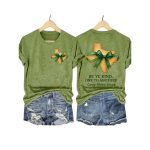 Texas Strong Green Bow Cross Be Ye Kind One to Another Camp Mystic Strong Shirt