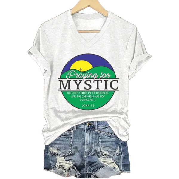 Texas Strong Praying For Mystic The Light Shines In The Darkness And The Darkness Has Not Overcome It John 1 5 T-Shirt