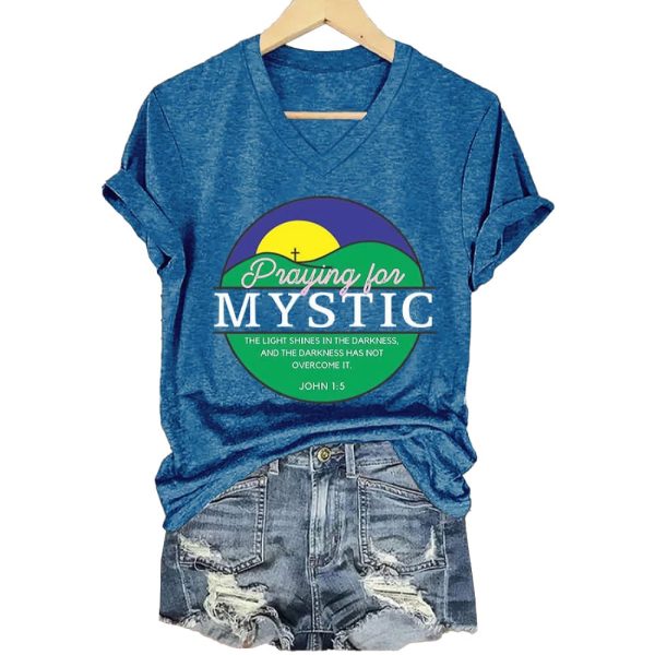 Texas Strong Praying For Mystic The Light Shines In The Darkness And The Darkness Has Not Overcome It John 1 5 T-Shirt