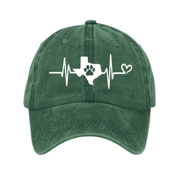 Texas Strong Save The Animals Heartbeat Baseball Cap