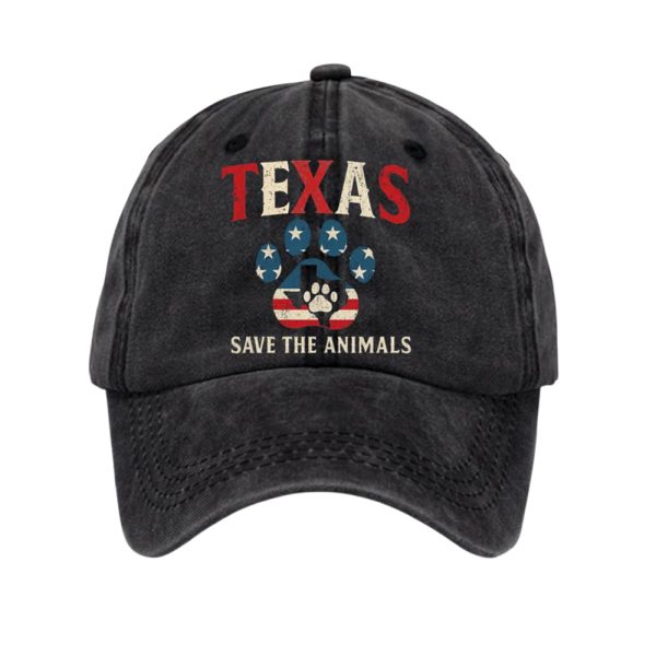 Texas Strong Save The Animals Printed Hat
