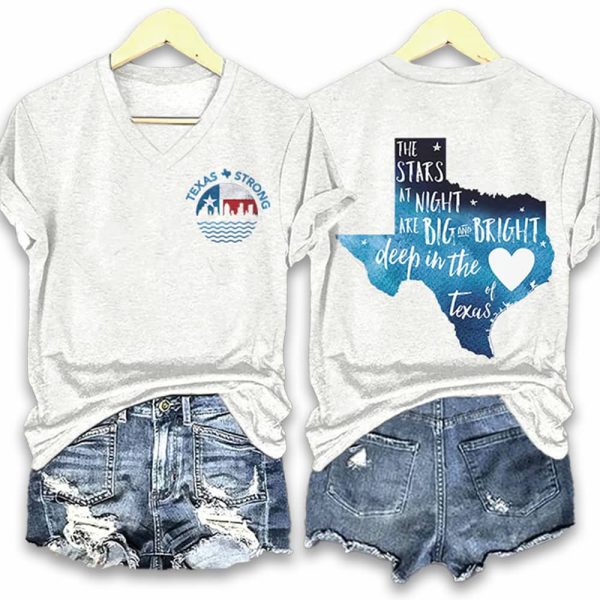 Texas Strong The Stars At Night Are Big And Bright Deep In The Heart Of Texas Shirt