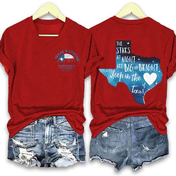 Texas Strong The Stars At Night Are Big And Bright Deep In The Heart Of Texas Shirt