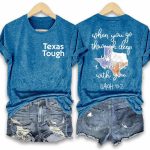 Texas Tough When You Go Through Deep Waters I Will Be With You Isaiah 43:2 Shirt