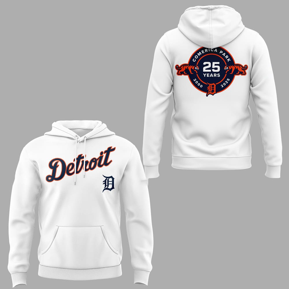 Tigers Celebrating The 25th Anniversary Of Comerica Park Hoodie Tigers Celebrating The 25th Anniversary Of Comerica Park Hoodie