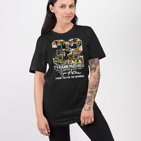 Tyrann Mathieu Saints 2022-2024 Thank You For The Memories Shirt
