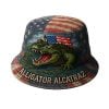 Unisex Crocodile Alcatraz Design Print Bucket Hat