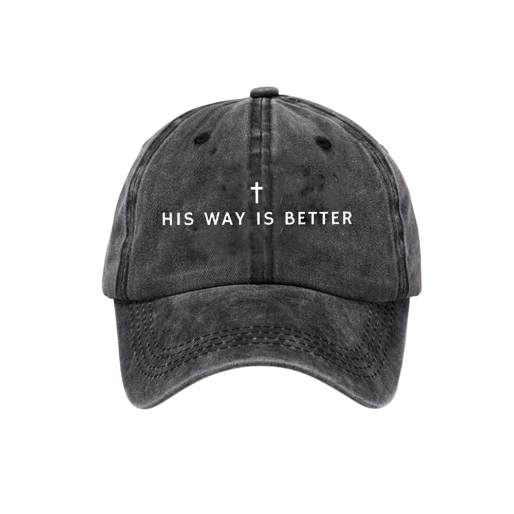 Unisex His Way Is Better Christian Print Hat Unisex His Way Is Better Christian Print Hat