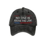 Unisex No One Is Above Law Design Print Hat