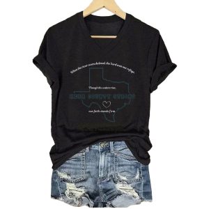Womens Kerr County Strong V neck T shirt2