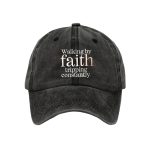 Walking By Faith Tripping Constantly Printed Baseball Cap