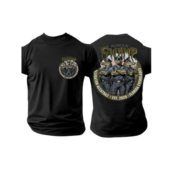 Welcome To The Swamp Alligator Alcatraz Florida Florida Everglades Est 2025 Shirt