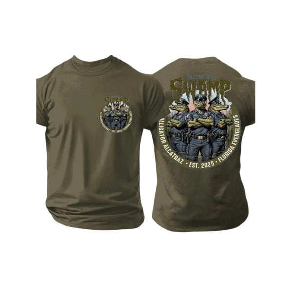 Welcome To The Swamp Alligator Alcatraz Florida Florida Everglades Est 2025 Shirt