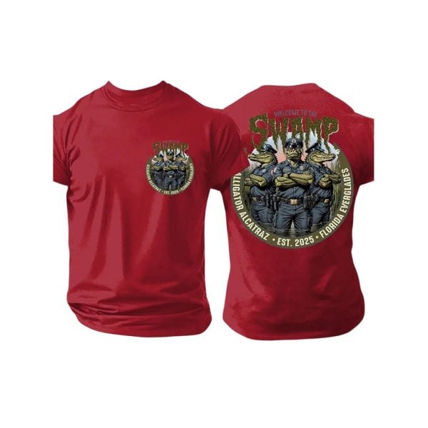 Welcome To The Swamp Alligator Alcatraz Florida Florida Everglades Est 2025 Shirt