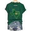 Women’s Retro Prayers For Camp Mystic Texas Strong Print T-Shirt