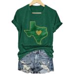 Women's Retro Prayers For Camp Mystic Texas Strong Print T-Shirt