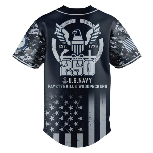 Woodpeckers x 250 US NAVY Baseball Jersey 2025