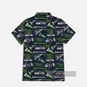 Seahawks And Helmet Ocean Blue Hawaiian Shirt1