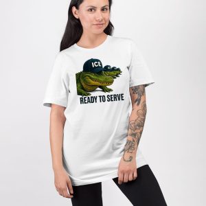 Ready to Serve Alligator Alcatraz wearing ICE Hat Shirt 3