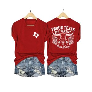 Proud Texas Pet Parent Texas Strong Two Sided Shirt1