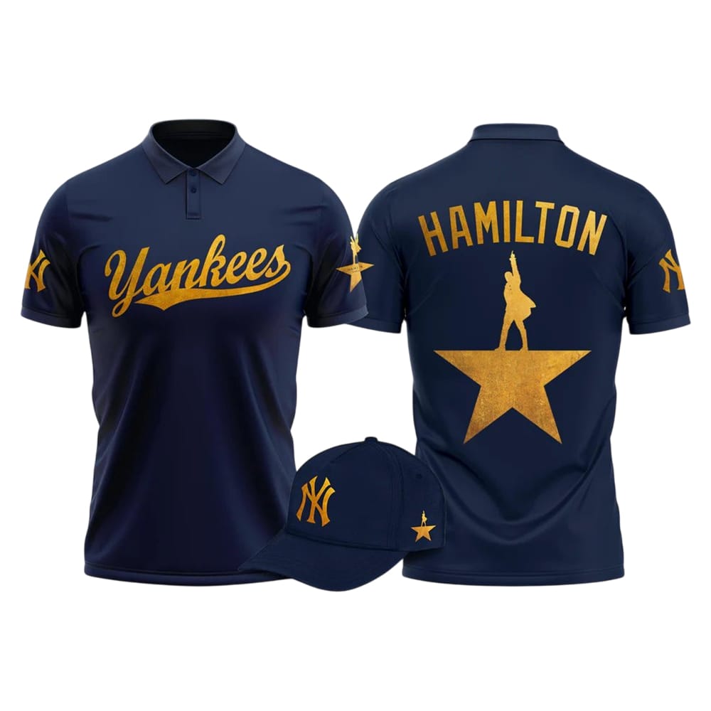 Yankees x Hamilton Night 2025 Polo Shirt Yankees x Hamilton Night 2025 Polo Shirt