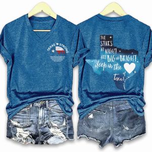 Texas Strong The Stars At Night Are Big And Bright Deep In The Heart Of Texas Shirt