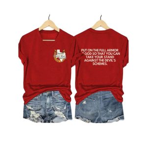Texas Strong Heaven Knows Their Names Put On The Full Armor Of God So That You Can Take Your Stand Against The Devils Schemes Shirt4