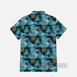 Hawaii Blue Ocean And Palm Trees Hawaiian Shirt1